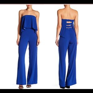 Do+Be Blue Strapless Jumpsuit